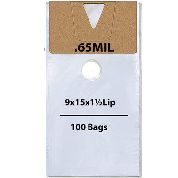 Doorknob Bags 0.65 Mil 9" X 15" + 1.5 Lip 100 bags